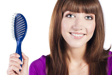 Healthy long straight female hair