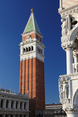 Fototapeta na wymiar Wenecja z Wieży, Placu San Marco, Włochy