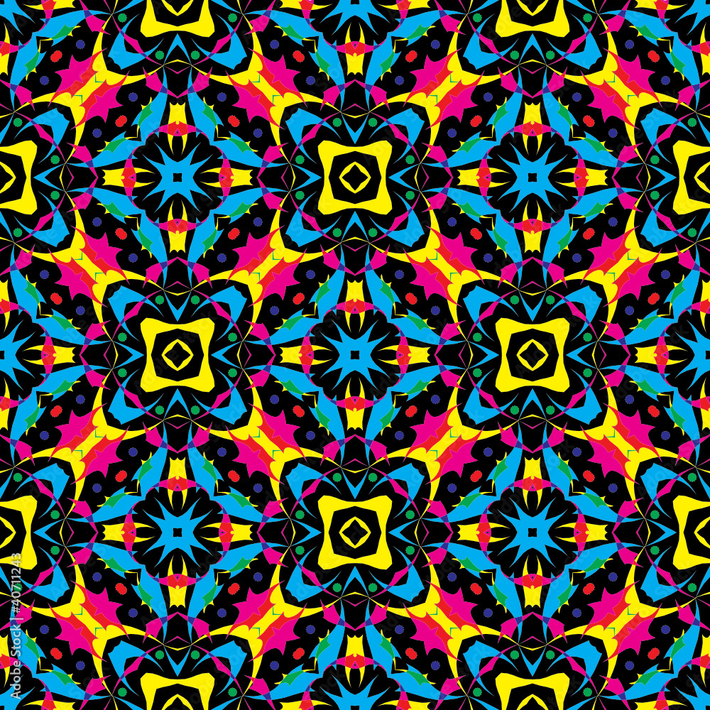 Aufkleber seamless colorful retro pattern background