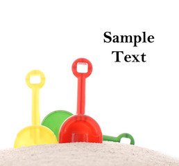 Sand Beach Toys with Space for Custom Text