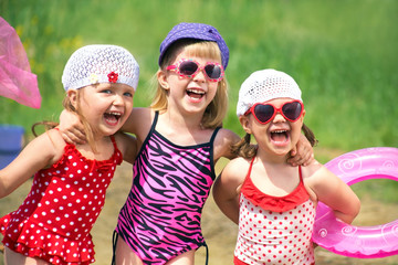Cute children in summer