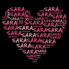 Ich liebe Sara | I love Sara - obrazy, fototapety, plakaty