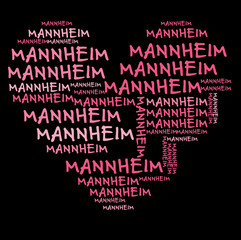 Fototapeta na wymiar Ich liebe Mannheim | I love Mannheim