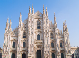 Fototapeta na wymiar Dla Milano Duomo, Milan gotycka katedra Kościół
