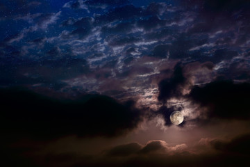 Fototapeta premium Full moon rise