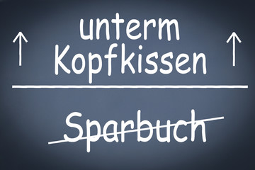 Obraz premium Geld unterm Kopfkissen