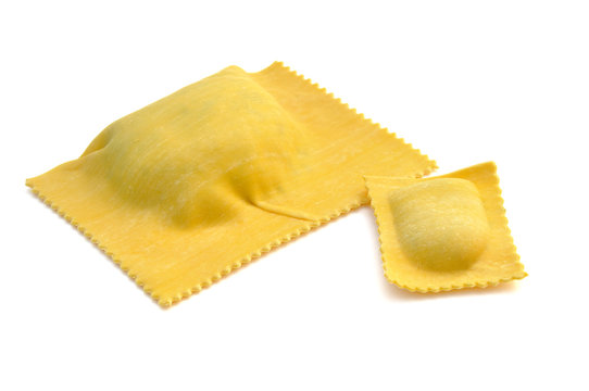Ravioli filled with spinach and ricotta - Italian pasta