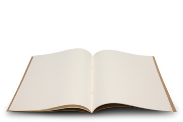 open book isolated.