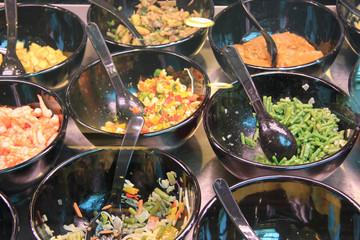 Bowl with Asian food