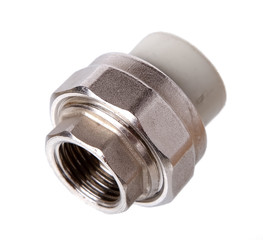 Fitting (coupler) to connect to polypropylene tubes, isolated