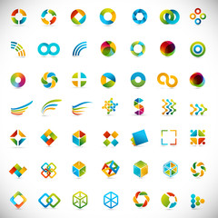 49 logo design / elements set - creative symbols - 40719063