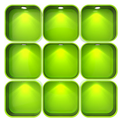 Shop window copyspace showcase isolated