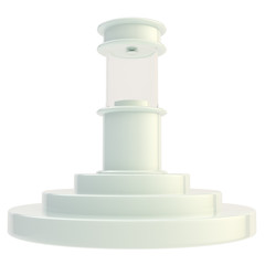 Showcase stand on the podium isolated