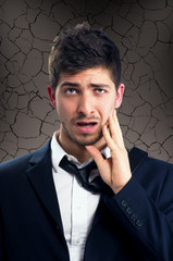 Frightened man