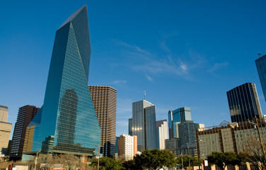 Fototapeta na wymiar Buildings and Skyline of Downtown Dallas Texas