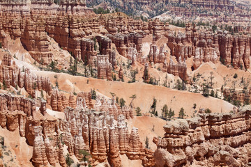 Beautiful and unique rock formationsn at  Bryce Canyon, Utah