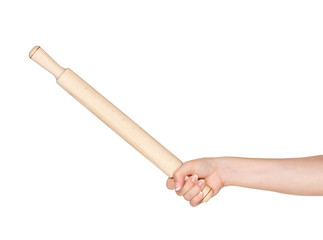 Hand with rolling pin