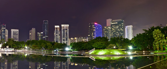 Naklejka premium Night skyline of Kuala Lumpur
