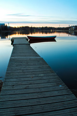 Small dock and a boat