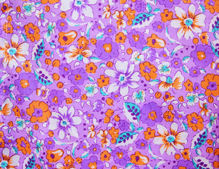 Vintage purple floral fabric