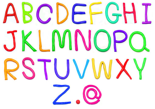 Plasticine alphabet  a-z