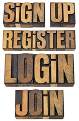 login, register, join, sign up
