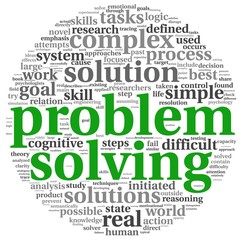 Problem solving concept in word tag cloud on white - 40723048