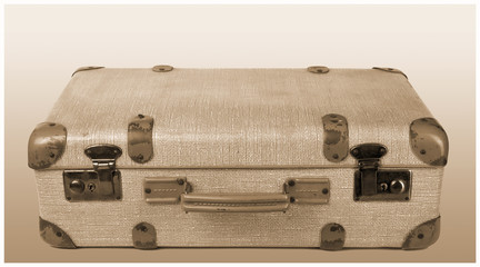 Koffer antik freigestellt
