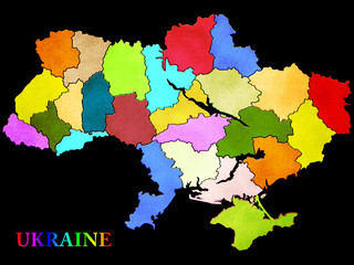 Fototapeta na wymiar Map of Ukraine