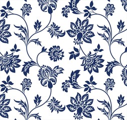 traditional floral pattern, textile design , royal India