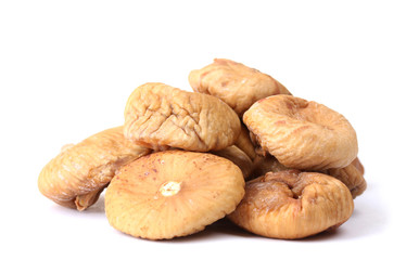 delicious dried figs isolated on white