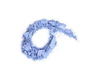 Crushed eyeshadows isolated on white