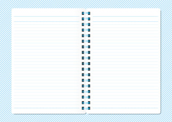 リングノート見開きストライプ背景