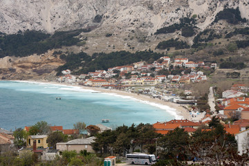 Fototapeta premium Adriatic Town of Baska, Island Krk, Croatia