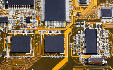 Laptop motherboard yellow