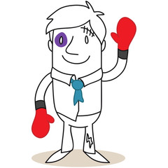 Geschäftsmann, Konkurrenzkampf, Gewinner