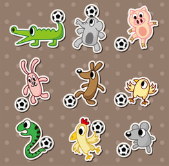 animal football stickers/soccer ball stickers