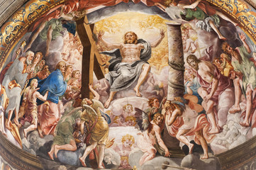 Fototapeta na wymiar Duomo w Parmie, wnętrza