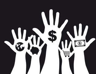 hand with money sign
