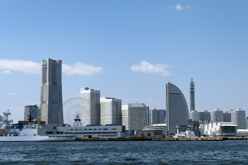 Fototapeta na wymiar Minato Mirai 21 Widok krajobraz z morza
