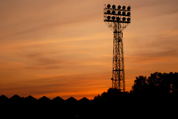 Obraz premium Stadium on sunset