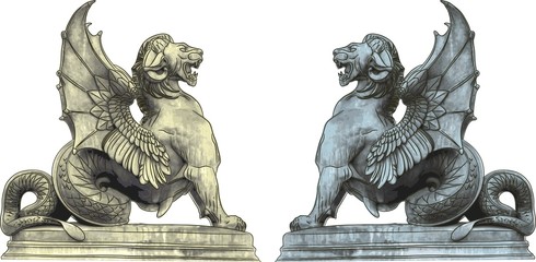 chimera statues