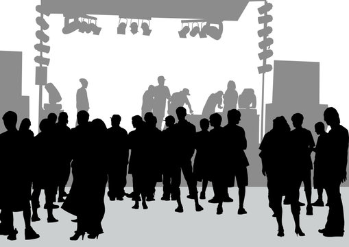 Crowd in front of the stage