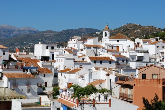 View of town, Sayalonga, Andalusia, Spain © Arena Photo UK