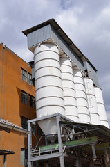 Group of silos filled with cereal grain