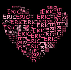 Fototapeta na wymiar Ich liebe Eric | I love Eric