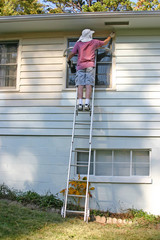 Up a Ladder Painting © WideAwake