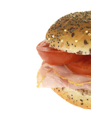 Seeded Ham and Tomato Roll