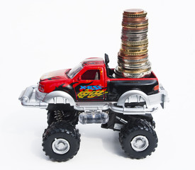 Fototapeta premium Car with money