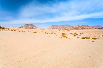 Fototapeta na wymiar Chmura pod deser Wadi Rum